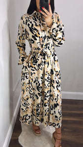 Leopard print Shirt Dress