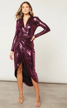 Load image into Gallery viewer, Sequin Pink Wrap Dress - Isabella Paige’s Boutique 