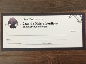 Gift Card - Isabella Paige’s Boutique 