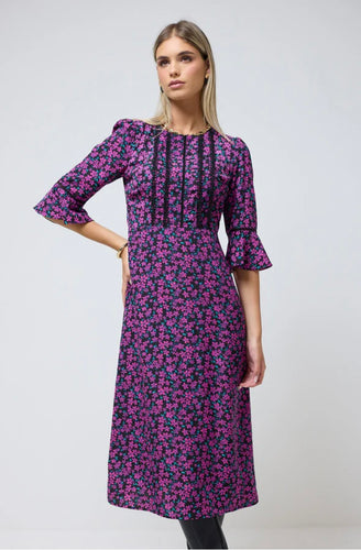 Purple floral dress