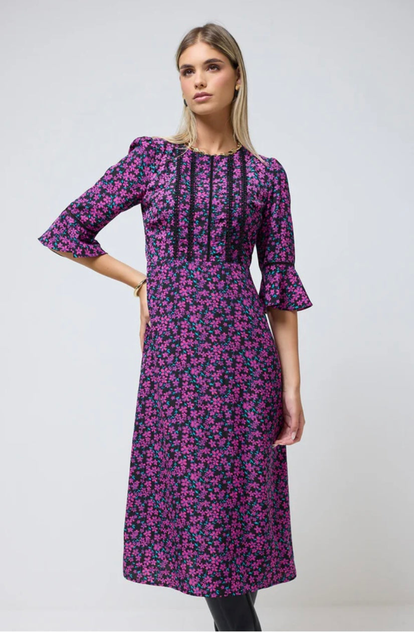 Purple floral dress