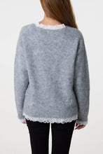 Load image into Gallery viewer, LACE BOW KNITTED JUMPER