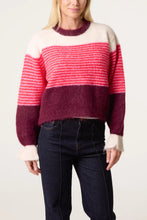 Load image into Gallery viewer, STRIPED ROUND NECK KNIT JUMPER