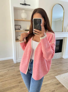 Pink cardigan