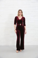 Load image into Gallery viewer, Velvet jumpsuit in Burgundy