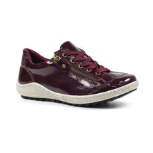 Load image into Gallery viewer, Burgundy trainer patent