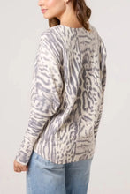 Load image into Gallery viewer, ANIMAL PRINT FINE KNIT JUMPER