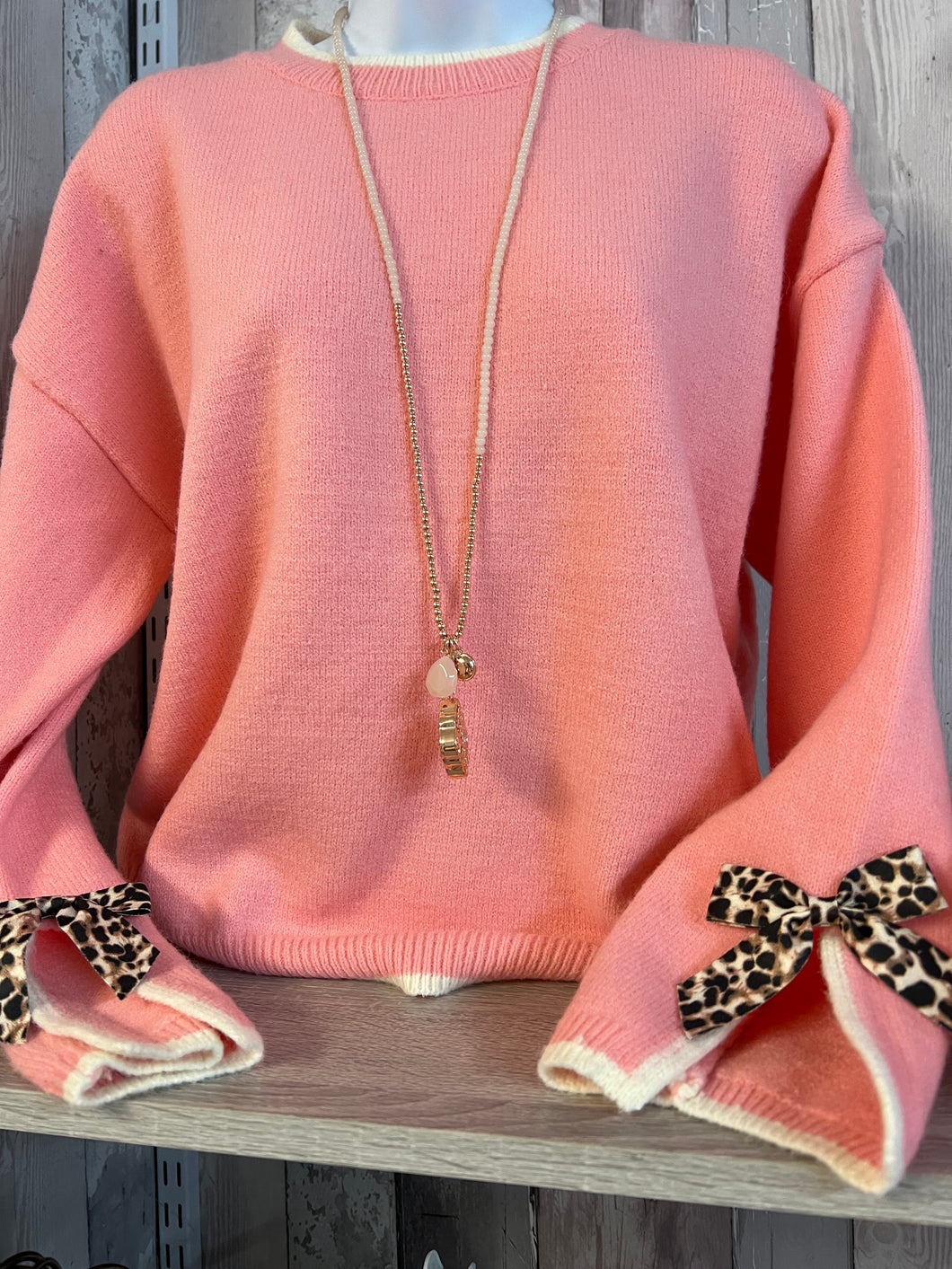 Leopard cuff Jumper