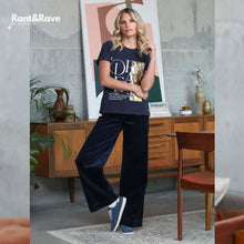 Load image into Gallery viewer, Rant &amp; Rave Wanda T-Shirt Navy