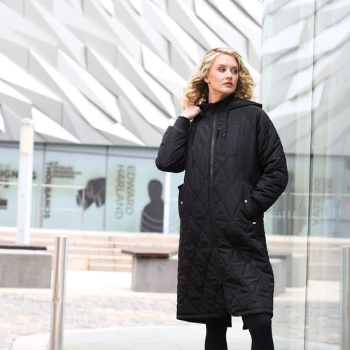 Relax & Renew Casey Longline Coat Black