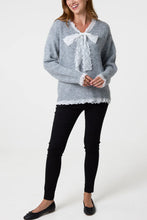 Load image into Gallery viewer, LACE BOW KNITTED JUMPER
