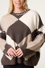 Load image into Gallery viewer, STITCH ARGYLE STYLE JUMPER