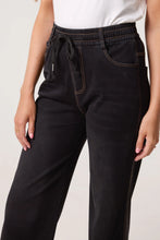 Load image into Gallery viewer, HEART ELASTIC STRING WIDE LEG JEANS