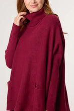 Load image into Gallery viewer, SIDE BUTTONS ROLL NECK KNIT JUMPER