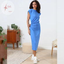Load image into Gallery viewer, Relax &amp; Renew Anya Dress Colbalt - Isabella Paige’s Boutique 