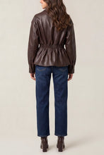 Load image into Gallery viewer, COLLARED SHIRRED WAIST JACKET