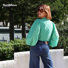 Load image into Gallery viewer, Rant and Rave Zuri Blouse Green - Isabella Paige’s Boutique 