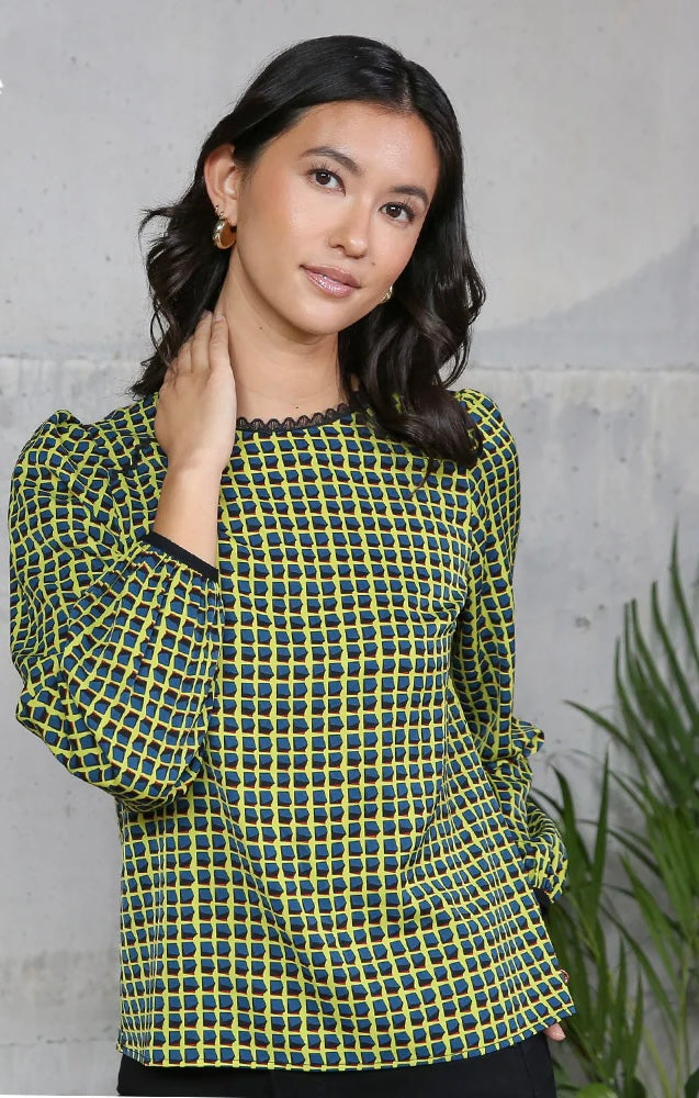 Rant & Rave Sade Top Lime Green