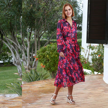 Load image into Gallery viewer, Rant and Rave Melani Shirt Dress Red - Isabella Paige’s Boutique 