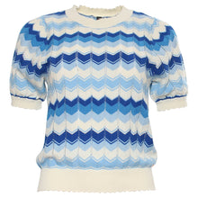 Load image into Gallery viewer, Rant and Rave Mavis Short Sleeve Jumper Blue