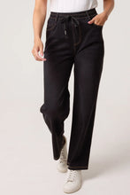 Load image into Gallery viewer, HEART ELASTIC STRING WIDE LEG JEANS