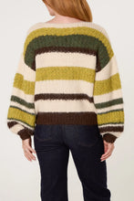 Load image into Gallery viewer, COSY STRIPED ROUND NECK KNIT JUMPER