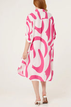 Load image into Gallery viewer, ABSTRACT PRINT BUTTON UP MIDI DRESS - Isabella Paige’s Boutique 
