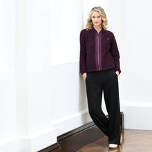 Load image into Gallery viewer, Untitled Relax &amp; Renew Heidi Borg Bomber Jacket Plum - Isabella Paige’s Boutique 
