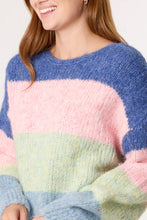 Load image into Gallery viewer, COLOUR BLOCK STRIPE KNIT JUMPER