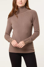 Load image into Gallery viewer, ROLL NECK BUTTON CUFF JUMPER