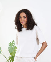 Load image into Gallery viewer, Relax &amp; Renew Alexandra Short Sleeve Sweater Stone - Isabella Paige’s Boutique 