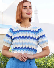 Load image into Gallery viewer, Rant and Rave Mavis Short Sleeve Jumper Blue