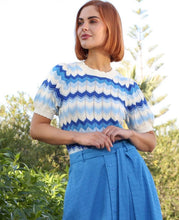 Load image into Gallery viewer, Rant and Rave Mavis Short Sleeve Jumper Blue