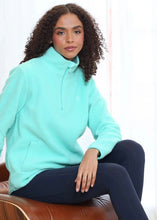 Load image into Gallery viewer, Relax &amp; Renew Angie Half Zip Turquoise - Isabella Paige’s Boutique 
