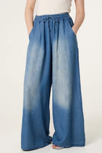 Load image into Gallery viewer, WASHED DENIM WIDE LEG TROUSERS - Isabella Paige’s Boutique 