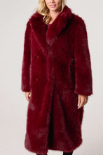 Load image into Gallery viewer, FAUX FUR LONG COAT