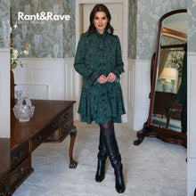 Load image into Gallery viewer, Rant &amp; Rave Zara Swing Dress Green - Isabella Paige’s Boutique 