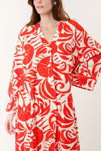 Load image into Gallery viewer, ABSTRACT LEAF V-NECK MAXI DRESS