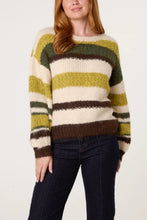 Load image into Gallery viewer, COSY STRIPED ROUND NECK KNIT JUMPER