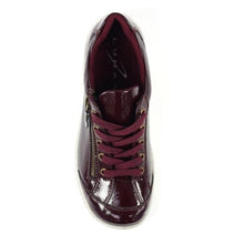 Load image into Gallery viewer, Burgundy trainer patent