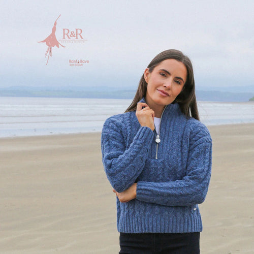 Relax & Renew Calla Half Zip Fleece Navy Melange