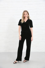 Load image into Gallery viewer, Rant and Rave Matilda Velvet Top Black