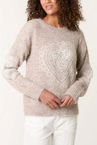 Soft knit embroidered jumper