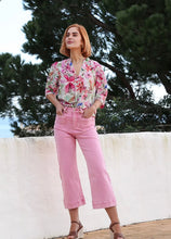Load image into Gallery viewer, Rant &amp; Rave Laine Crop Wide Leg Jean Pink Ice - Isabella Paige’s Boutique 