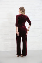 Load image into Gallery viewer, Velvet jumpsuit in Burgundy