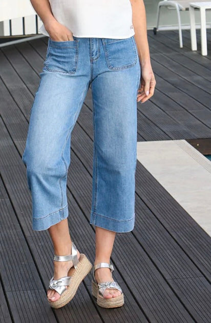 Rant & Rave Teddie Crop Jean Ice Blue