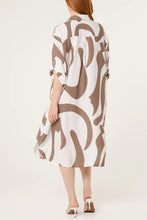 Load image into Gallery viewer, ABSTRACT PRINT BUTTON UP MIDI DRESS - Isabella Paige’s Boutique 