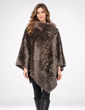 Load image into Gallery viewer, Faux Fur Ribbed Poncho