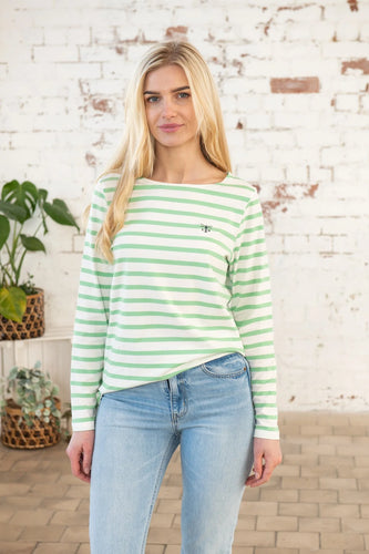 Stripe Boat neck